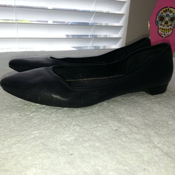 Pointy Toe Leather Worn Ballet Flats EU - Picture 7 of 14